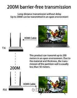 200M Wireless HDMI Extender 1 Transmitter To Multi Receiver Laptop PC TV Monitor