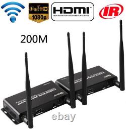 200M Wireless Transmission HDMI Extender Transmitter Receiver Laptop PC MONITOR