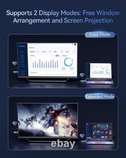 2025 Upgraded Wireless HDMI Transmitter and Receiver 328FT/100M, LED Silver