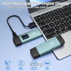2025 Upgraded Wireless HDMI Transmitter and Receiver, LED Display, 4K Decode 108