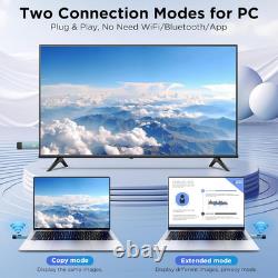 2025 Upgraded Wireless HDMI Transmitter and Receiver, LED Display, 4K Decode 108