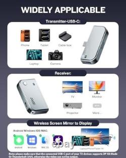 2027 Type-C Wireless HDMI Transmitter & Receiver, 4K HD Streaming, Plug & Play