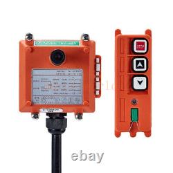 2Key Wireless Radio Lift Hoist Crane Remote Control Transmitter& Receiver F21-2S