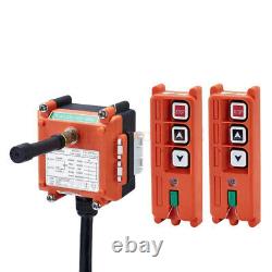 2Key Wireless Radio Lift Hoist Crane Remote Control Transmitter& Receiver F21-2S