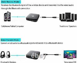 2in1 Bluetooth Audio Transmitter Receiver Wireless For TV PC Car Audio Adapter