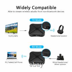 2in1Bluetooth Transmitter Receiver Wireless Adapter TV Home Stereo A2DPAudio LOT