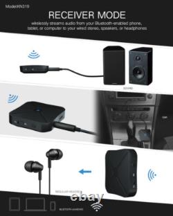2in1Bluetooth Transmitter Receiver Wireless Adapter TV Home Stereo A2DPAudio Lot