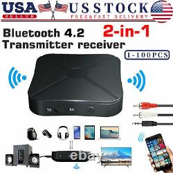 2in1Bluetooth Transmitter Receiver Wireless Adapter TV Home Stereo A2DPAudio lot
