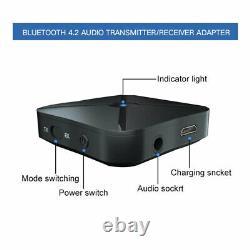 2in1Bluetooth Transmitter Receiver Wireless Adapter TV Home Stereo A2DPAudio lot