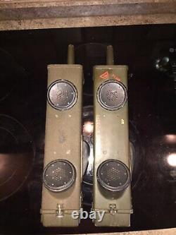 2lot Pair WWII US Army Radio Receiver Transmitter BC-611 Walkie/Handie Talkie