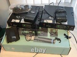 2x MIPRO ACT-707T 6B Receiver/UHF Wireless Transmitter ACT-707SE With Mics