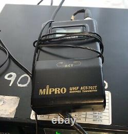2x MIPRO ACT-707T 6B Receiver/UHF Wireless Transmitter ACT-707SE With Mics