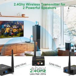 3-In-1 2.4Ghz Wireless Audio Transmitter and Receiver for TV, 20Ms Ultra Low Del