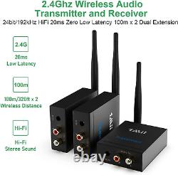3-N-1 2.4Ghz Wireless Audio Transmitter and Receiver for TV 20Ms Ultra Low Delay