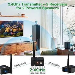 3-in-1 2.4GHz Wireless Audio Transmitter and Receiver for TV, 20ms Ultra Low S