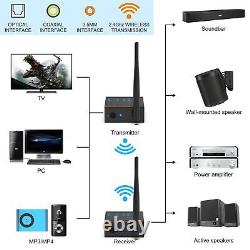 3-in-1 2.4Ghz Wireless Audio Transmitter Receiver for 2 Subwoofer/Active Spea