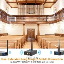3-in-1 2.4Ghz Wireless Audio Transmitter Receiver for 2 Subwoofer/Active Spea