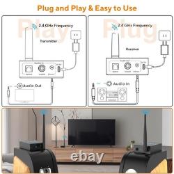 3-in-1 2.4Ghz Wireless Audio Transmitter Receiver for 2 Subwoofer/Active Spea