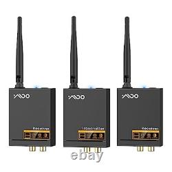 3 in 1 2.4Ghz Wireless Audio Transmitter and Receiver, 2 Receivers for Two