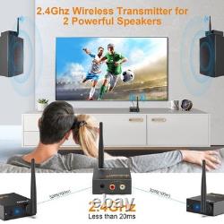 3 in 1 2.4Ghz Wireless Audio Transmitter and Receiver, 2 Receivers for Two Spe