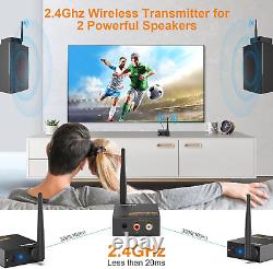 3 in 1 2.4Ghz Wireless Audio Transmitter and Receiver, 2 Receivers for Two Speake