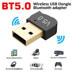 3in1 Bluetooth 5.0 Transmitter Receiver Wireless USB Audio Adapter for TV PC Car