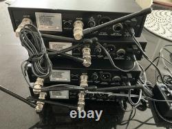 4 Audio-Technica ATW-R2100 UHF Wireless Receiver Lot with Bodypack Transmitters