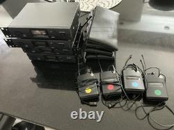 4 Audio-Technica ATW-R2100 UHF Wireless Receiver Lot with Bodypack Transmitters