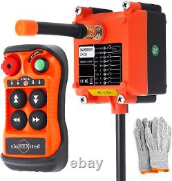 4 Button Wireless Crane Remote Control Kit 12-24V Radio Transmitter and Receiver