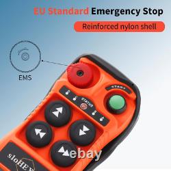4 Button Wireless Crane Remote Control Kit 12-24V Radio Transmitter and Receiver