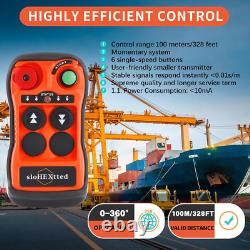 4 Button Wireless Crane Remote Control Kit 12-24V Radio Transmitter and Receiver