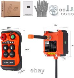 4 Button Wireless Crane Remote Control Kit 12-24V Radio Transmitter and Receiver