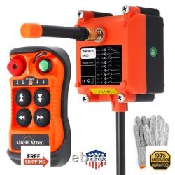 4-Channel 12V 24V Wireless Crane Remote Control Kit Radio Transmitter Receiver E
