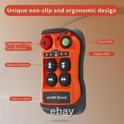 4-Channel 12V 24V Wireless Crane Remote Control Kit Radio Transmitter Receiver E