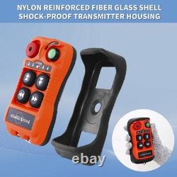 4-Channel 12V 24V Wireless Crane Remote Control Kit Radio Transmitter Receiver E