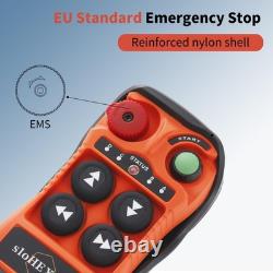 4-Channel 12V 24V Wireless Crane Remote Control Kit Radio Transmitter Receiver E