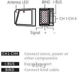 4CH RC Receiver AFHDS 3 Pack for Flysky Noble Transmitters, Compact & Lightwe