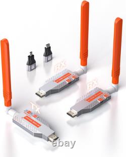 4K HDMI Wireless 2 Receivers and Transmitter, 4K Input 2160P Output, 150M/450Ft