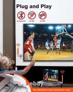 4K HDMI Wireless 2 Receivers and Transmitter, 4K Input 2160P Output, 150M/450Ft