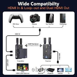 4K Wireless HDMI Transmitter & Receiver Plug &Play 1300FT LOS Range 0.1S Latency