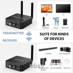 5.8GHz&5.2GHz Dual-Band Wireless Audio Transmitter Receiver for TV/PC, 160ft