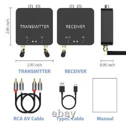 5.8GHz&5.2GHz Dual-Band Wireless Audio Transmitter Receiver for TV/PC, 160ft