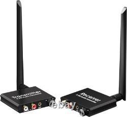 5.8GHz Wireless RCA AUX Audio Transmitter Receiver Low Latency 164ft TV Speaker