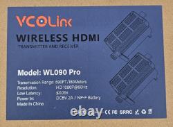 590ft Wireless HDMI Extender 1x Transmitter 1x Receiver 1080P HD Audio/Video