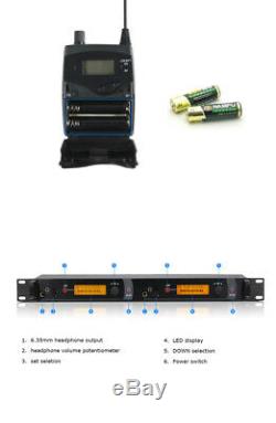 6 Receivers SR2050 IEM In Ear Monitor Wireless System, 2 Channel Transmitters