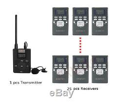 60-108MHz DSP Stere Wireless FM Radio Broadcast System 1 Transmitter 25 Receiver
