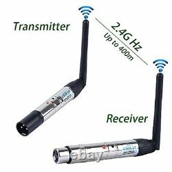 6pcs 2.4G DMX512 Wireless 1 Male Transmitter & 5 Female Receivers Control for