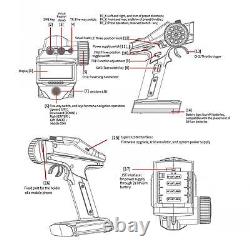 7CH Radio Transmitter with Receiver Replacement for RC Car Climbing Car Boat