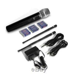 8-Channel Wireless Microphone & Receiver System 8 Handheld Transmitter Mics