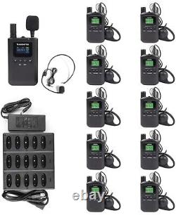 AGJ Wireless Tour Guide System 1 Transmitter 10 Receivers 1 Charger